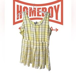 J for Justify Yellow Plaid Dress